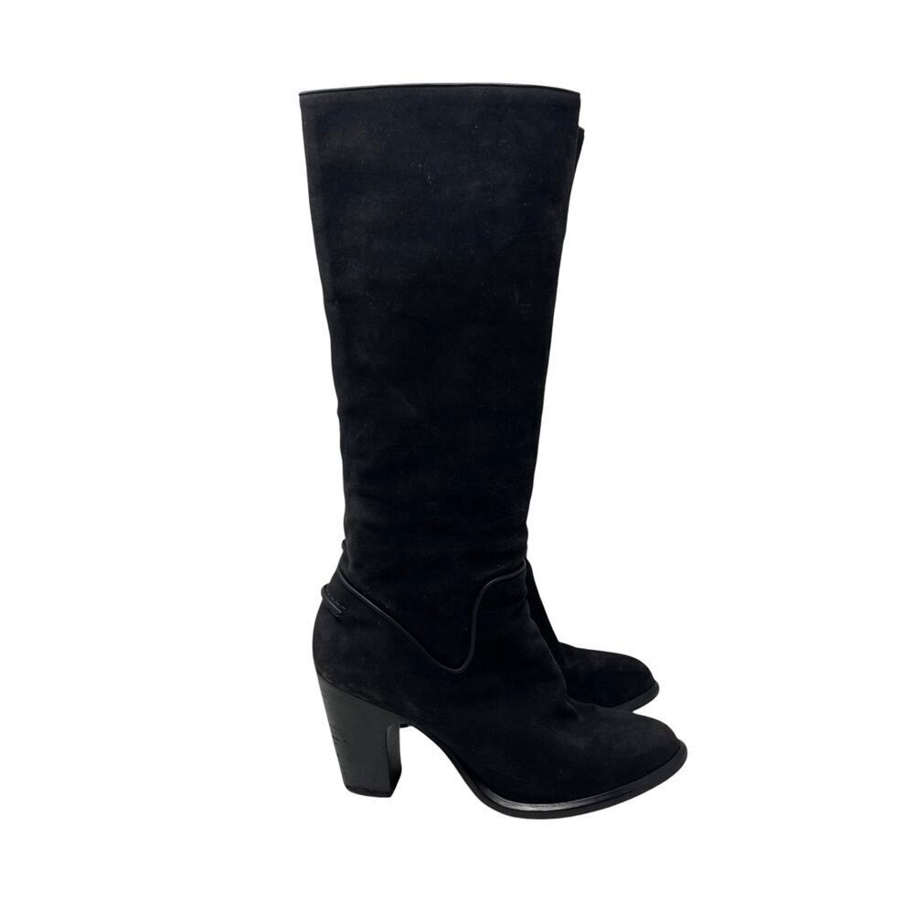 Rag & Bone Lilford Knee-High boots - Black Suede Heeled Boot - Size 38 - Picture 3 of 8